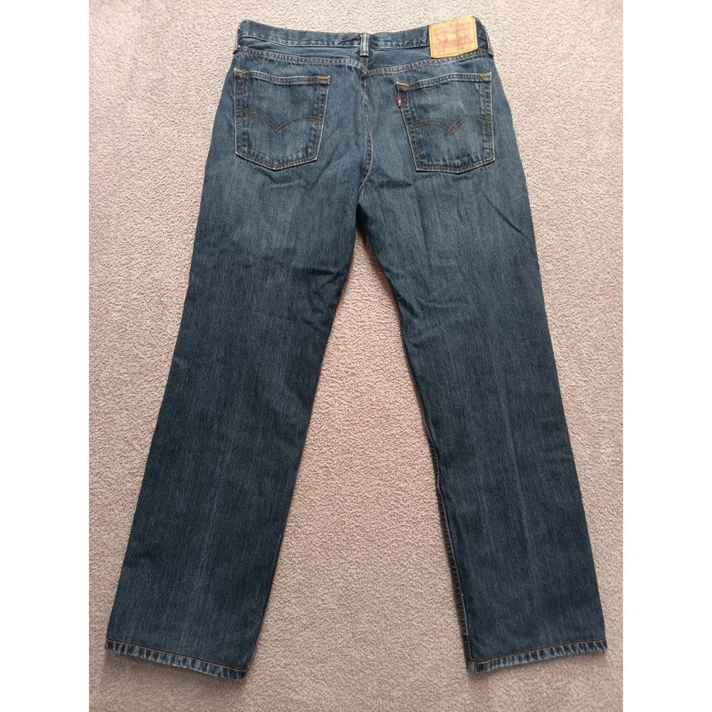 Levi's 514 Straight Fit Men's W36 L32‎ Blue Denim Jeans Made in Mexico